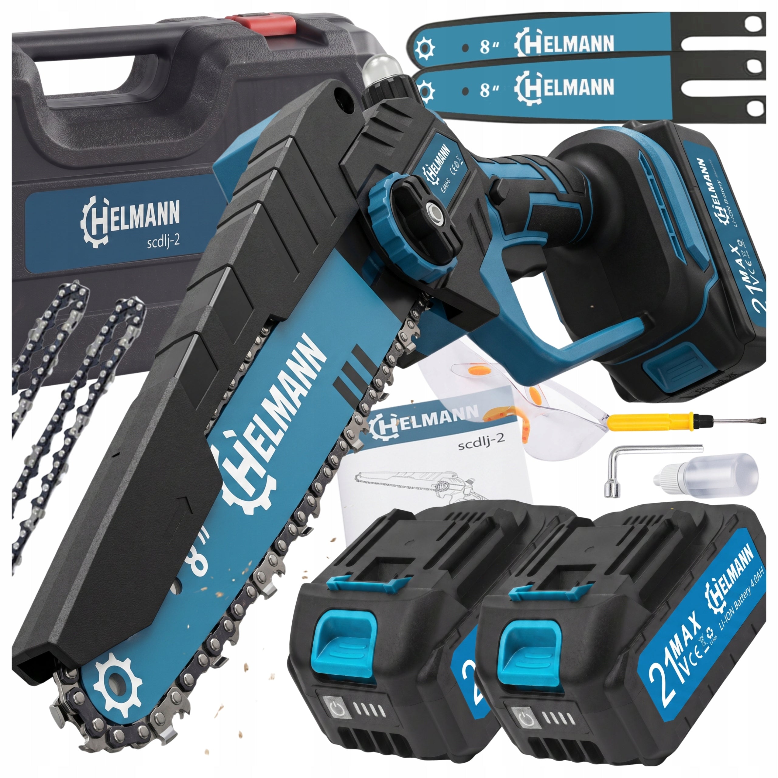 CORDLESS CHAINSAW 8" BRUSHLESS HAND BRANCH SAW 4AH