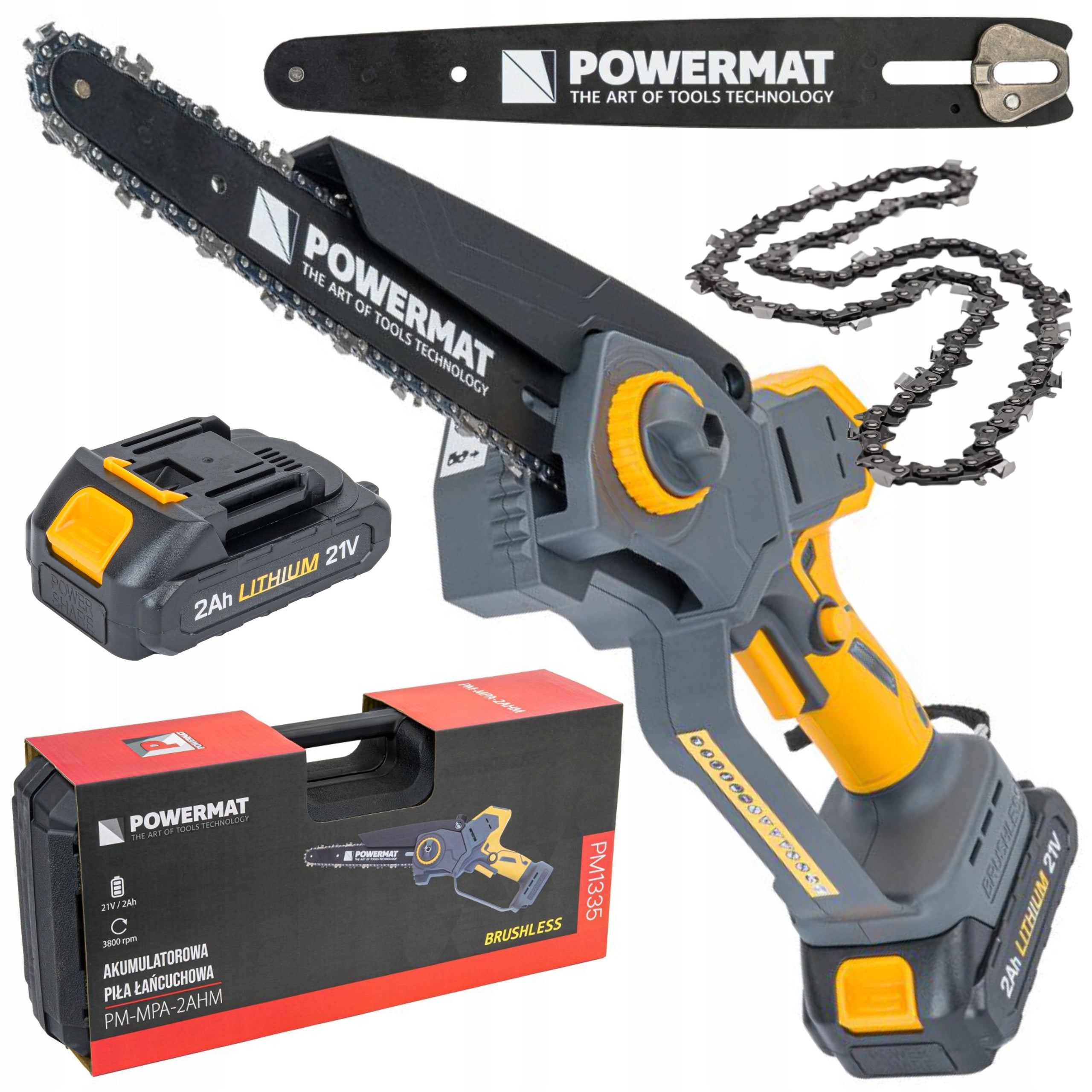 CORDLESS CHAINSAW BRANCH MINI SAW 2x AKU 2AH CHAIN