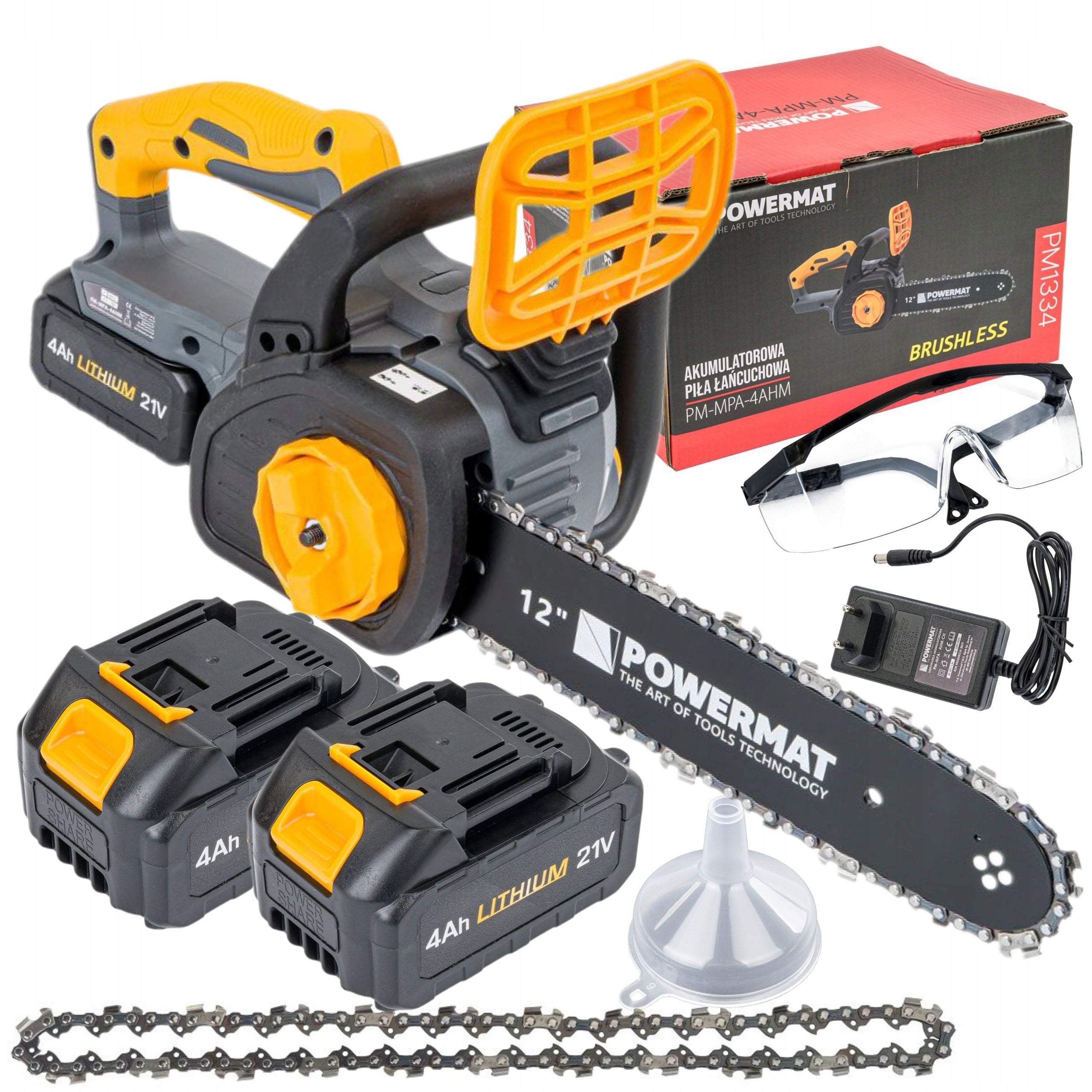 CORDLESS CHAINSAW BRANCH MINI SAW 2x AKU 4AH 2x CHAIN