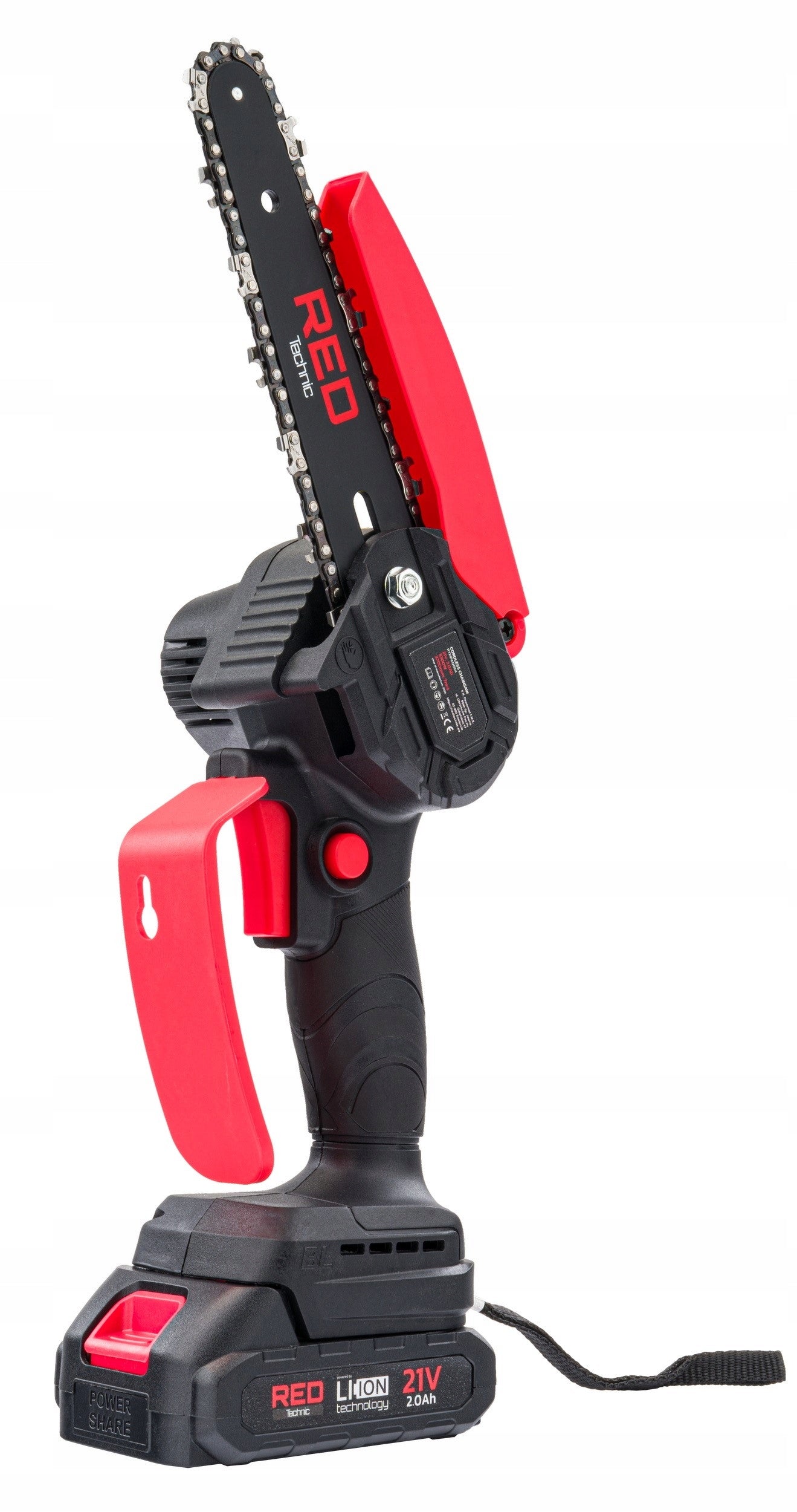 CORDLESS CHAINSAW BRANCH MINI SAW 2x AKU + 4x CHAIN Set contents 2x akumulator 4x Łańcuch Ładowarka Śrubokręt Walizka