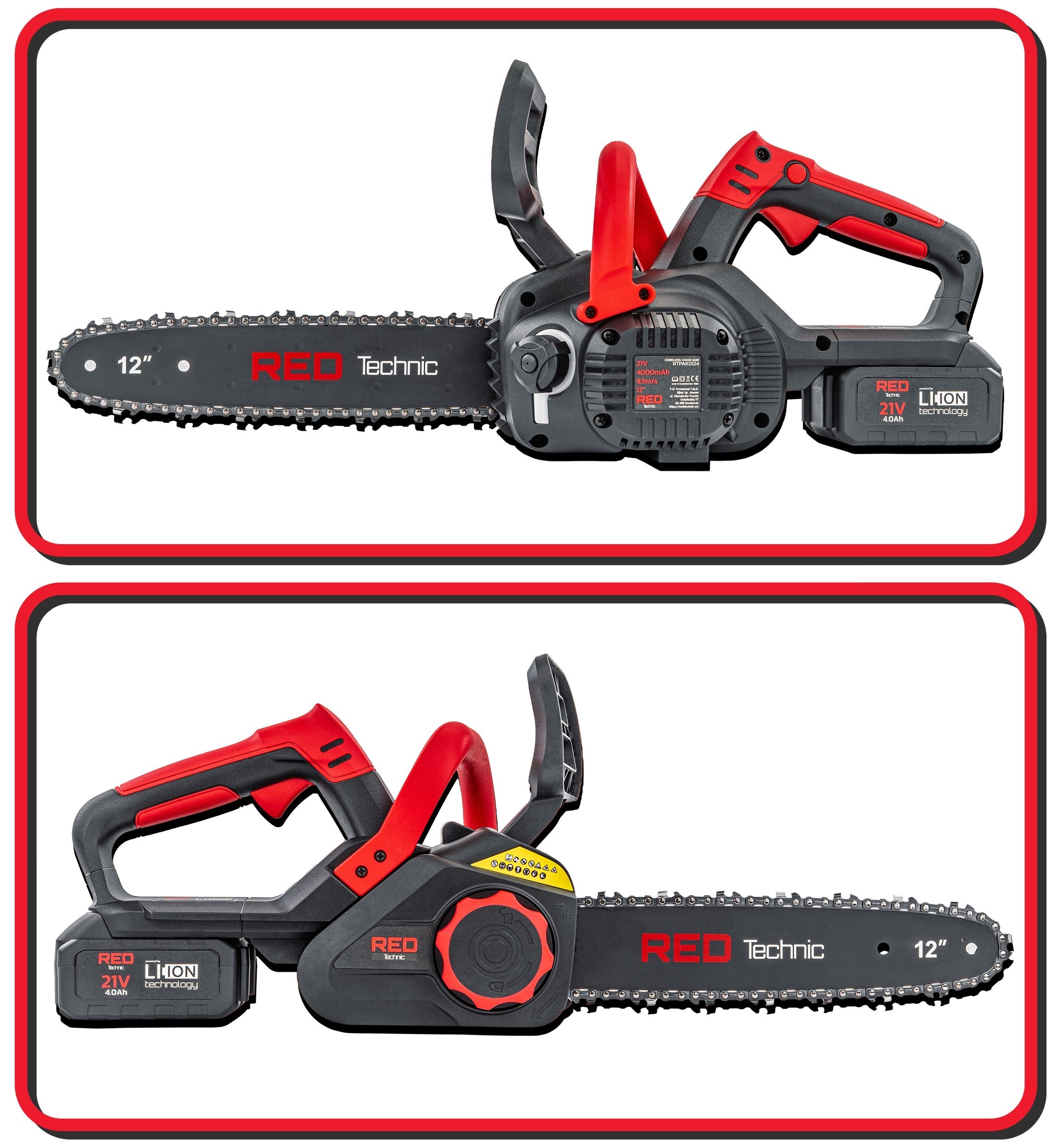 CORDLESS CHAINSAW BRANCH SAW 2x AKU 4AH + 2x CHAIN Guide length 30 cm