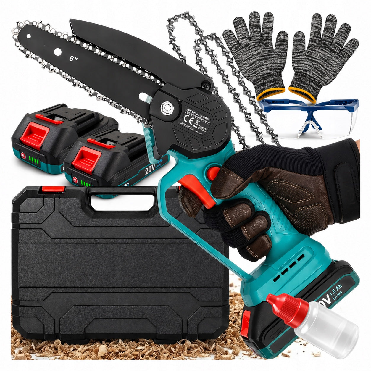 CORDLESS CHAINSAW BRANCH SAW TREE SAW 2 x AKU