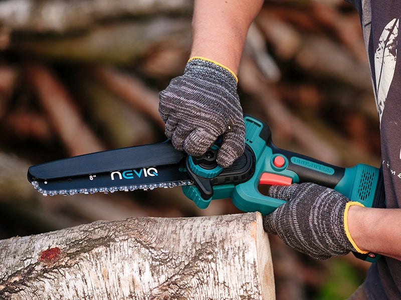 CORDLESS CHAINSAW BRANCH SAW TREE SAW 8" 2 x AKU Maximum power 1200 W