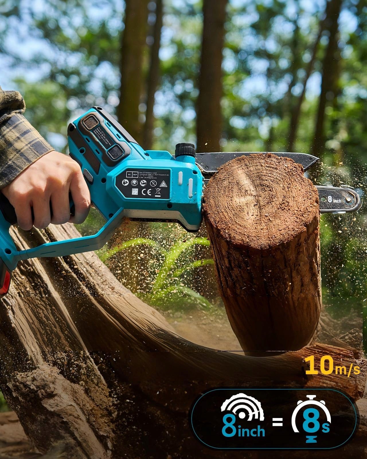 CORDLESS CHAINSAW ELECTRIC BRANCH SAW 6"+8" 2xAKU 21V Manufacturer code THLZH2840