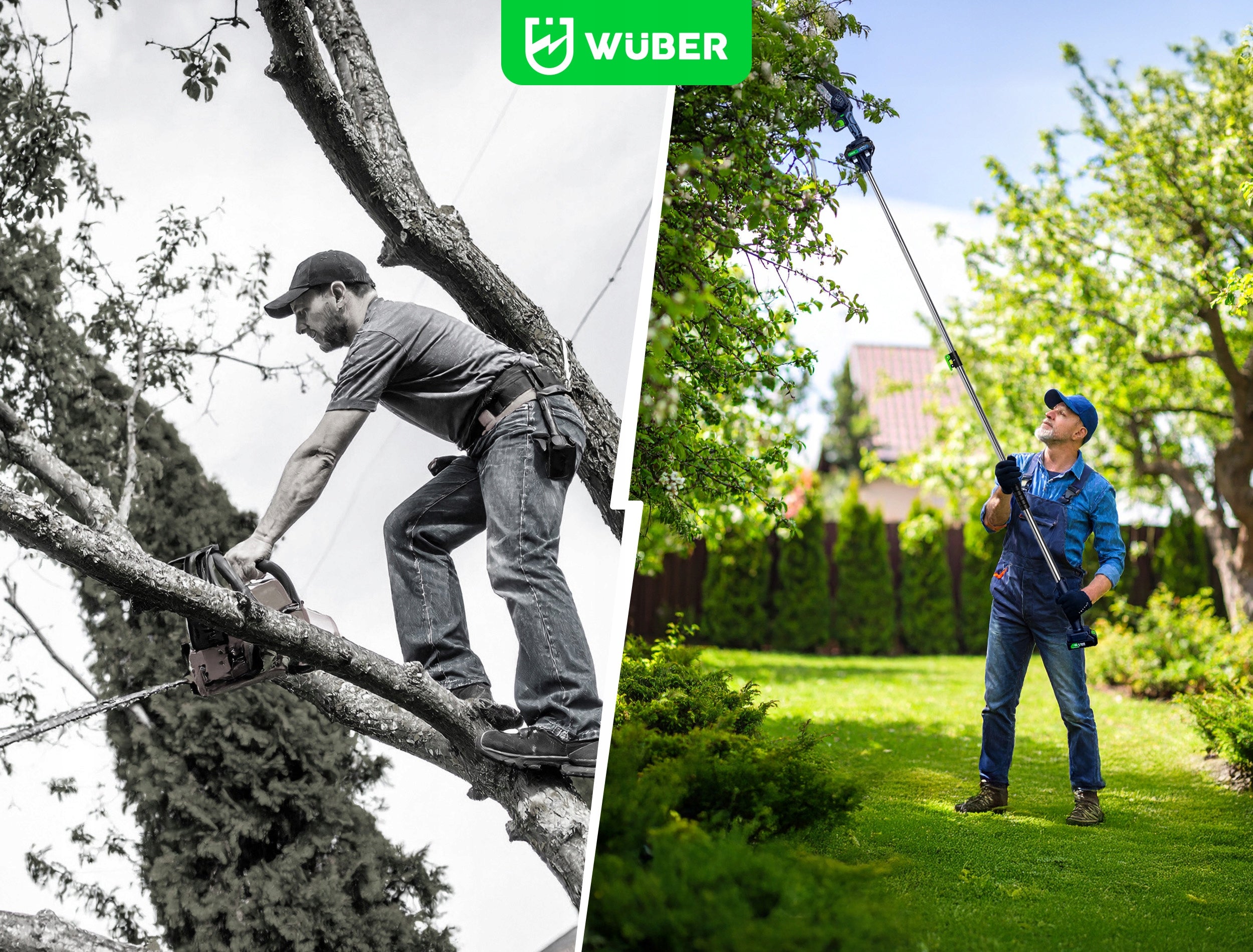 CORDLESS CHAINSAW MINI BRANCH SAW 2xAKU 2xCHAIN Guide manufacturer Wuber