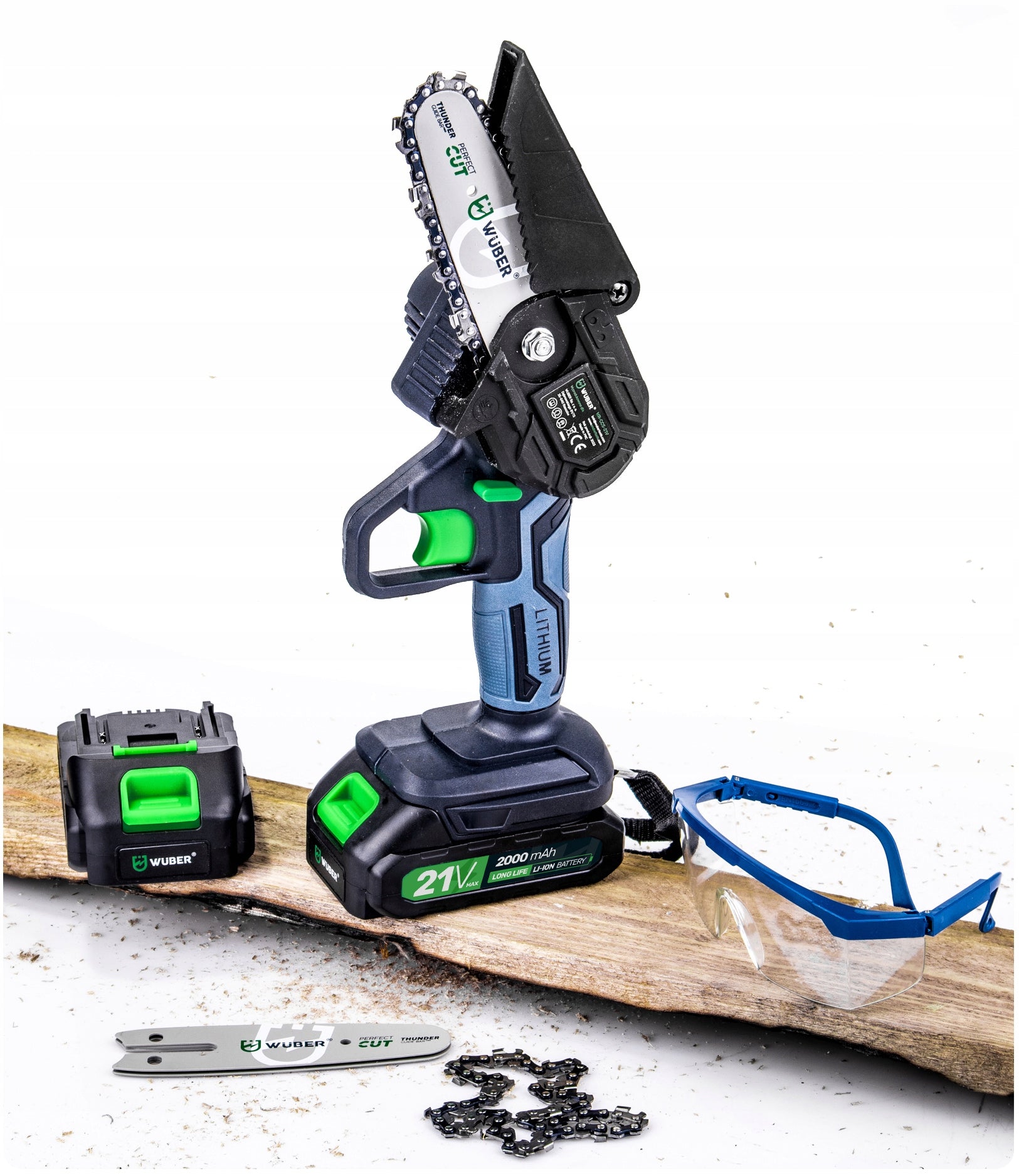 CORDLESS CHAINSAW MINI BRANCH SAW 2xAKU 2xCHAIN Packaging status original