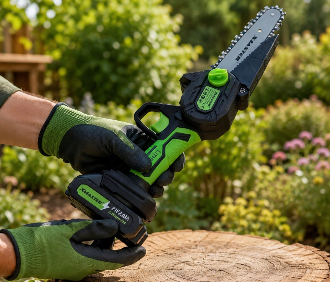 CORDLESS CHAINSAW MINI BRANCH SAW 2xAKU LARGE SET Brand XMaster