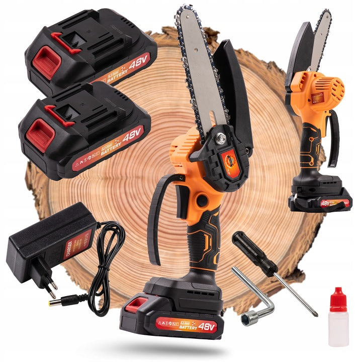 CORDLESS CHAINSAW MINI SAW 2x STRONG SCYTHE
