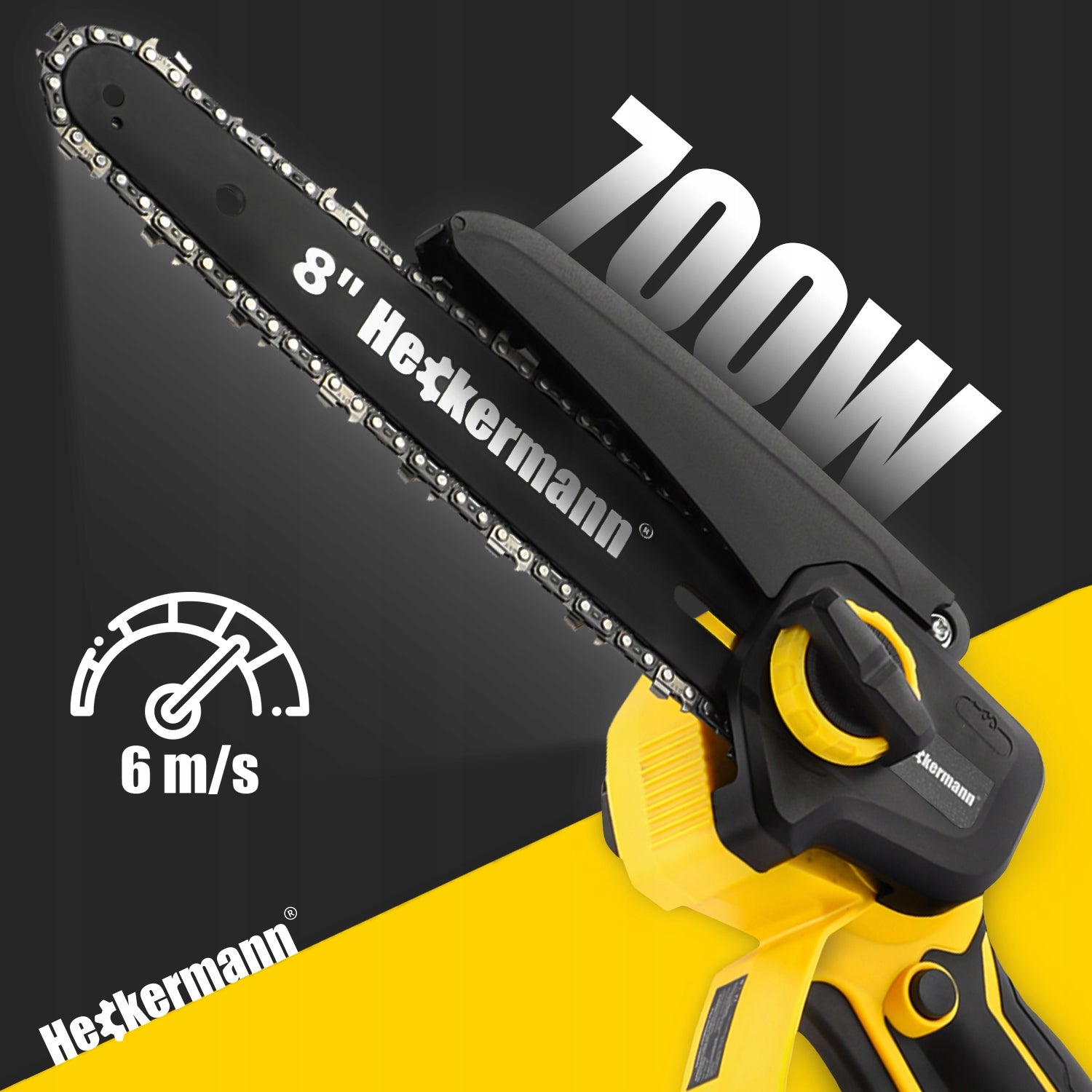 CORDLESS CHAINSAW MINI SAW BRANCH BATTERY 4000mAh Brand Heckermann