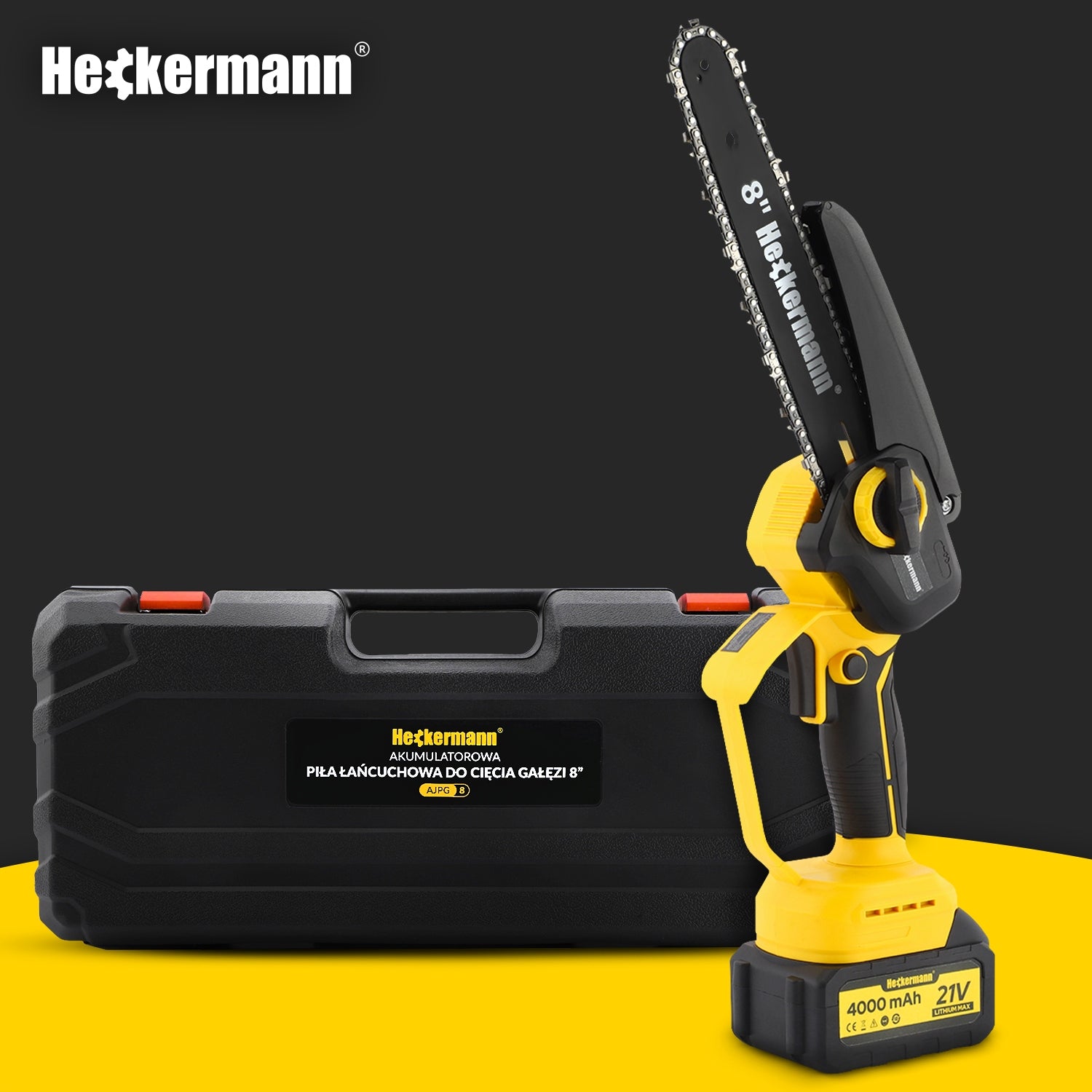 CORDLESS CHAINSAW MINI SAW BRANCH BATTERY 4000mAh Maximum power 700 W