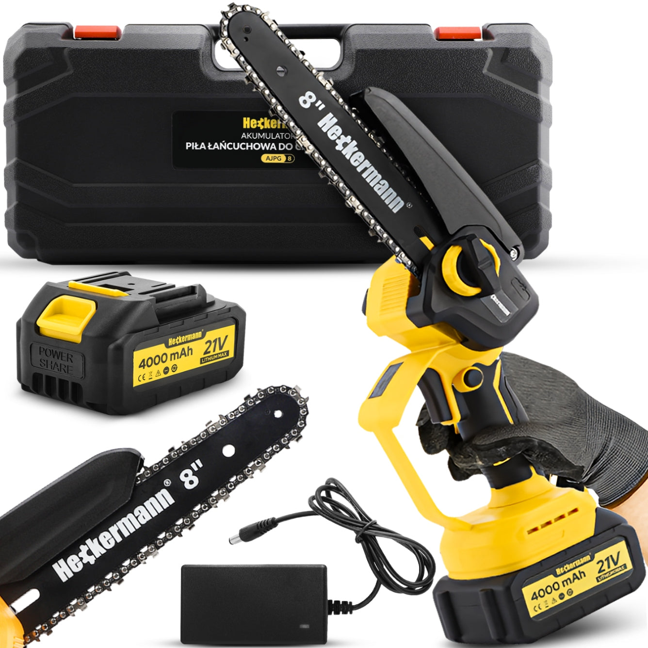 CORDLESS CHAINSAW MINI SAW BRANCH BATTERY 4000mAh