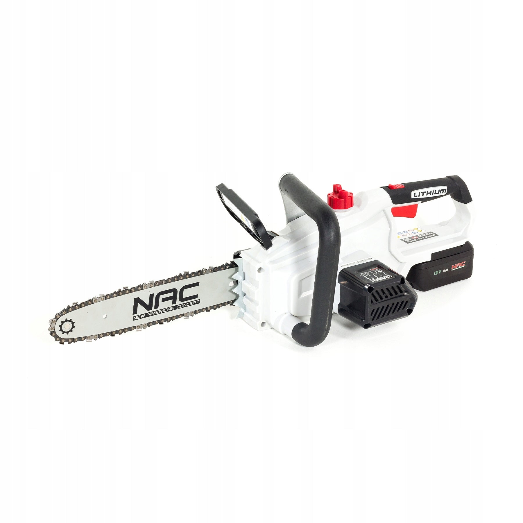 CORDLESS CHAINSAW NAC 18V 30CM SDS AKU 4AH CHARGER Batteries included yes