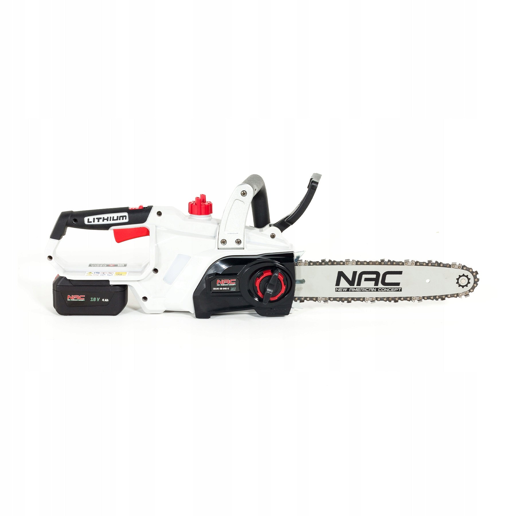 CORDLESS CHAINSAW NAC 18V 30CM SDS AKU 4AH CHARGER Packaging status original