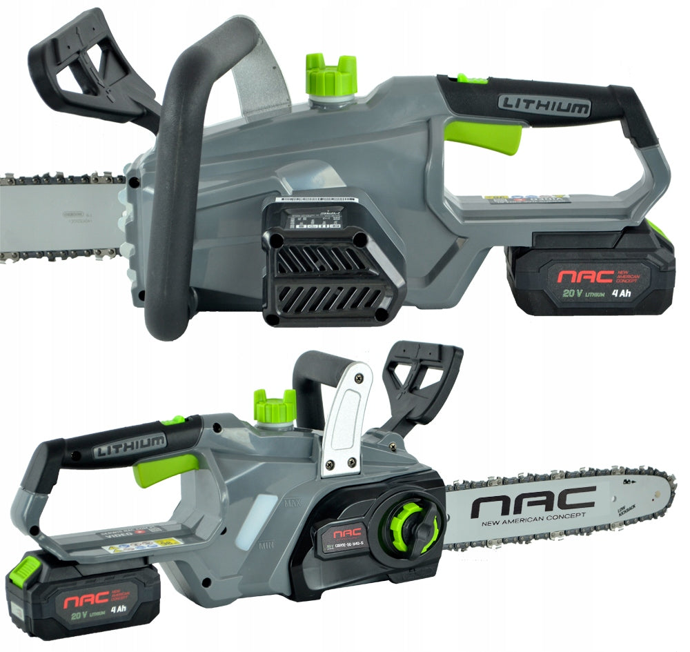 CORDLESS CHAINSAW NAC 20 V 4 Ah GUIDE 30 CM "SDS" Packaging status original