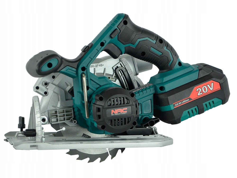 CORDLESS CIRCULAR SAW NAC "AKUMULITISYSTEM 20 V" 165 MM AKU 4 AH Manufacturer code 40306