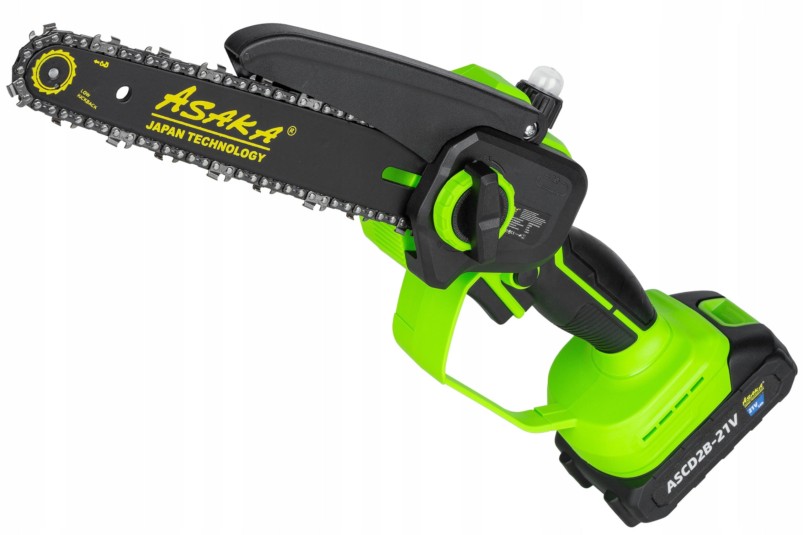 CORDLESS Chainsaw 8" BRUSHLESS Chain Lubrication 2 Bat Brand Asaka