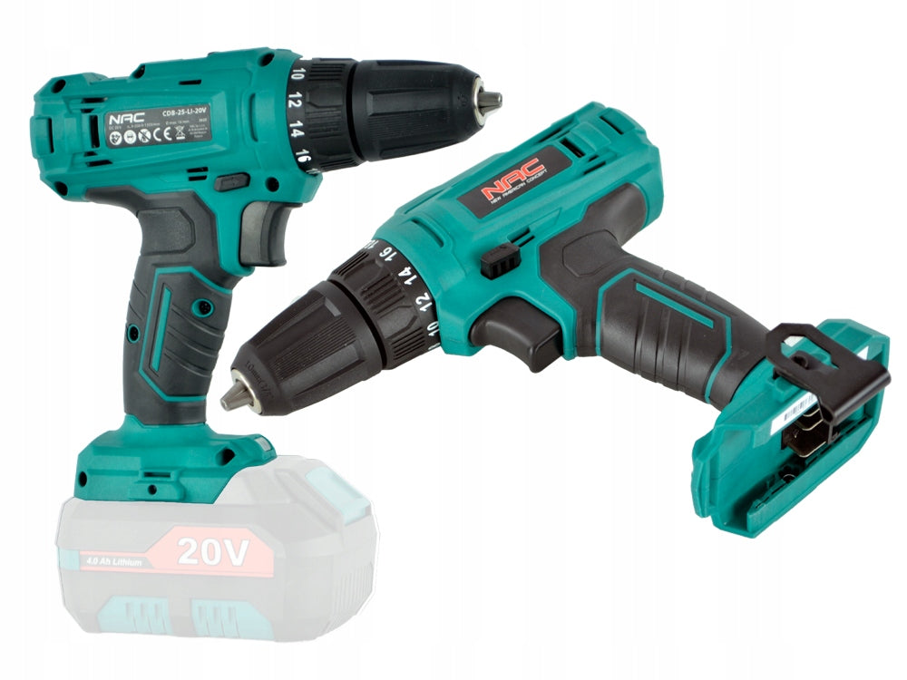 CORDLESS DRILL NAC 20 V 2 GEARS BODY AKUMULTISYSTEM 20 V Packaging status original