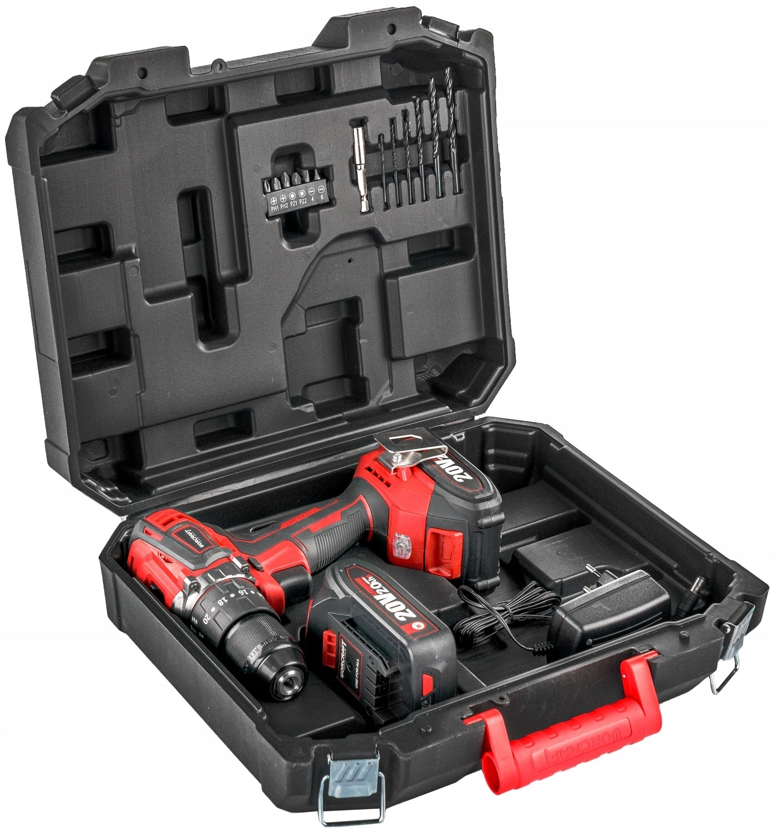 CORDLESS DRILL SCREWDRIVER SUITCASE IMPACT CAPS GIFT FOR DAD Voltage (V) 20 V