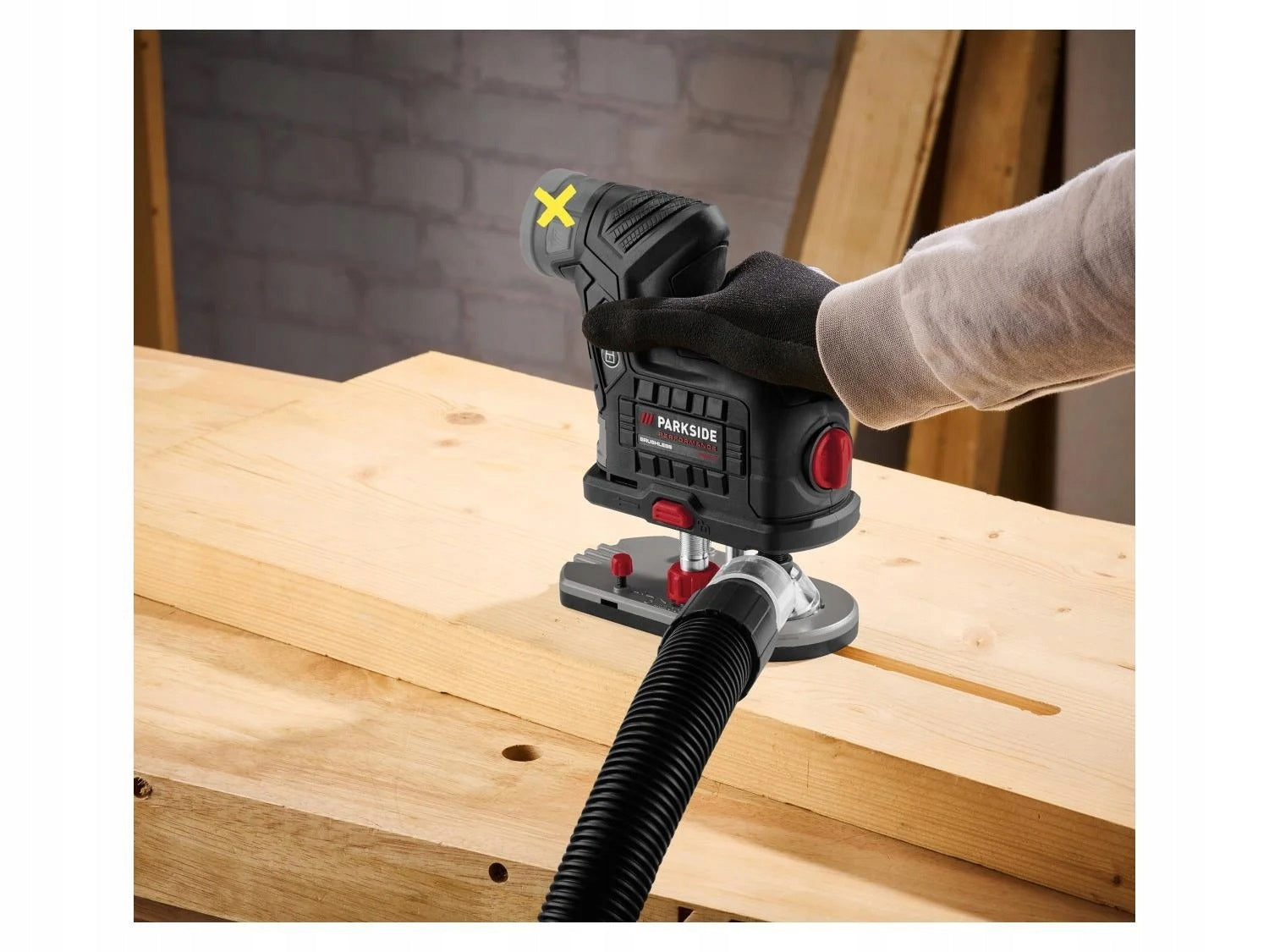 CORDLESS EDGE MILLING MACHINE PARKSIDE PPAKF 12 A1 + 6x CUTTERS SET Brand Parkside