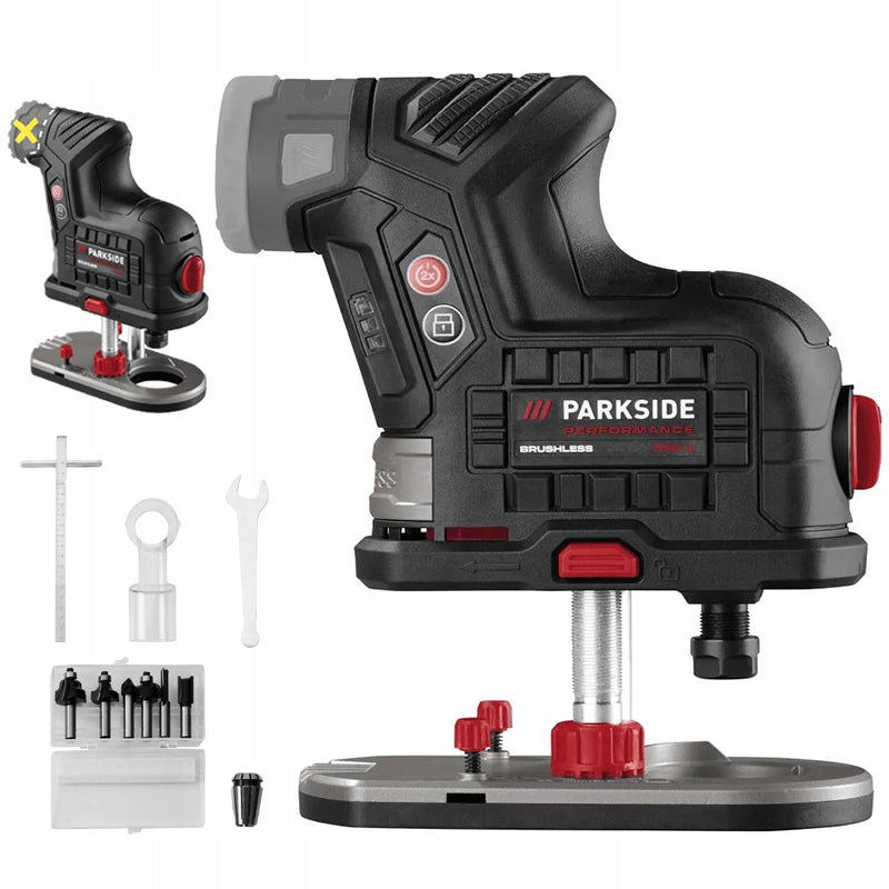 CORDLESS EDGE MILLING MACHINE PARKSIDE PPAKF 12 A1 + 6x CUTTERS SET