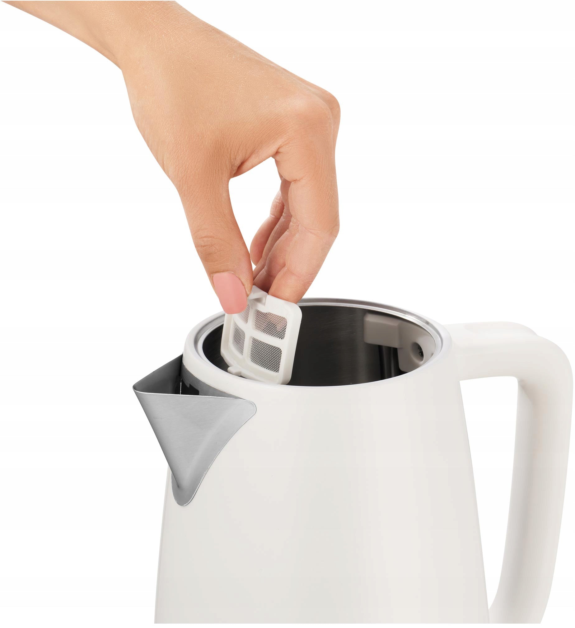 CORDLESS ELECTRIC KETTLE 1,7 L SENCOR 2200 W WITH WHITE AND GOLD FILTER Model SWK 1738WH