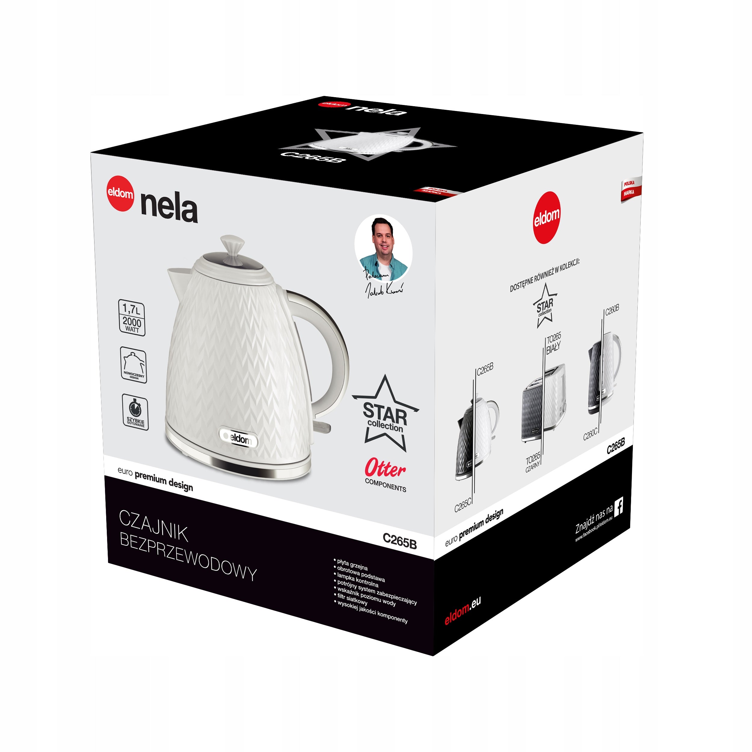 CORDLESS ELECTRIC KETTLE 1,7l C265 ELDOM WHITE Capacity 1.7 l