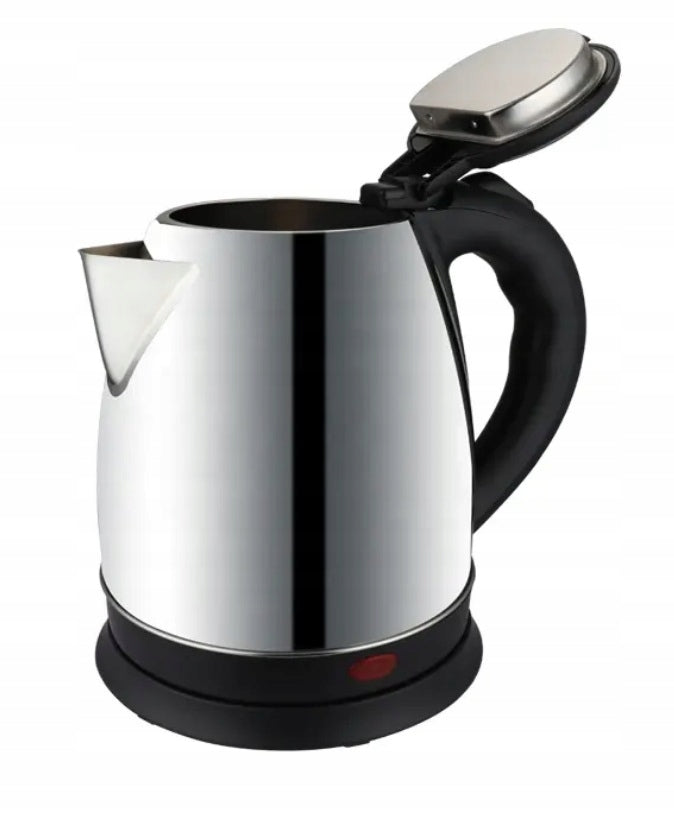 CORDLESS ELECTRIC KETTLE 1500W 2L LARGE SILVER STAINLESS STEEL Dominant color silver/gray