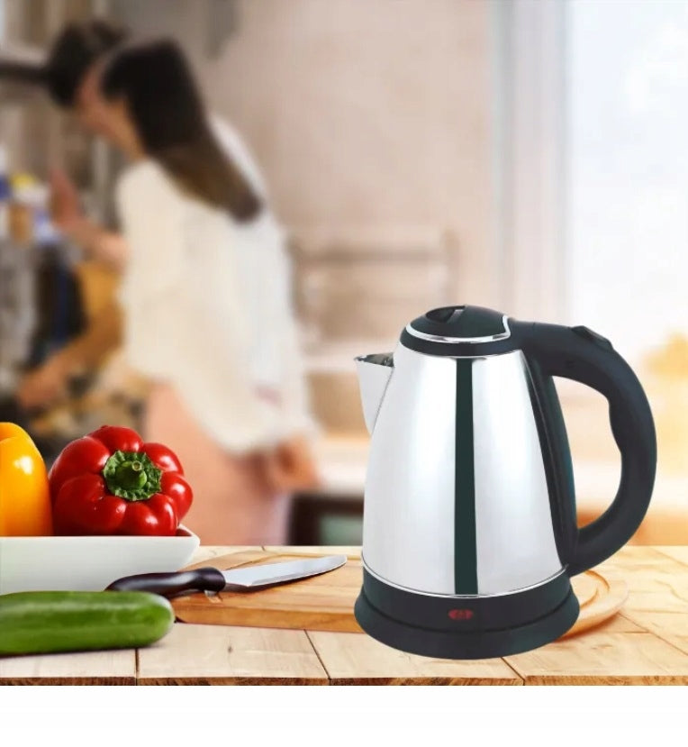 CORDLESS ELECTRIC KETTLE 1500W 2L LARGE SILVER STAINLESS STEEL Model BEZPRZEWODOWY 1500W-43541