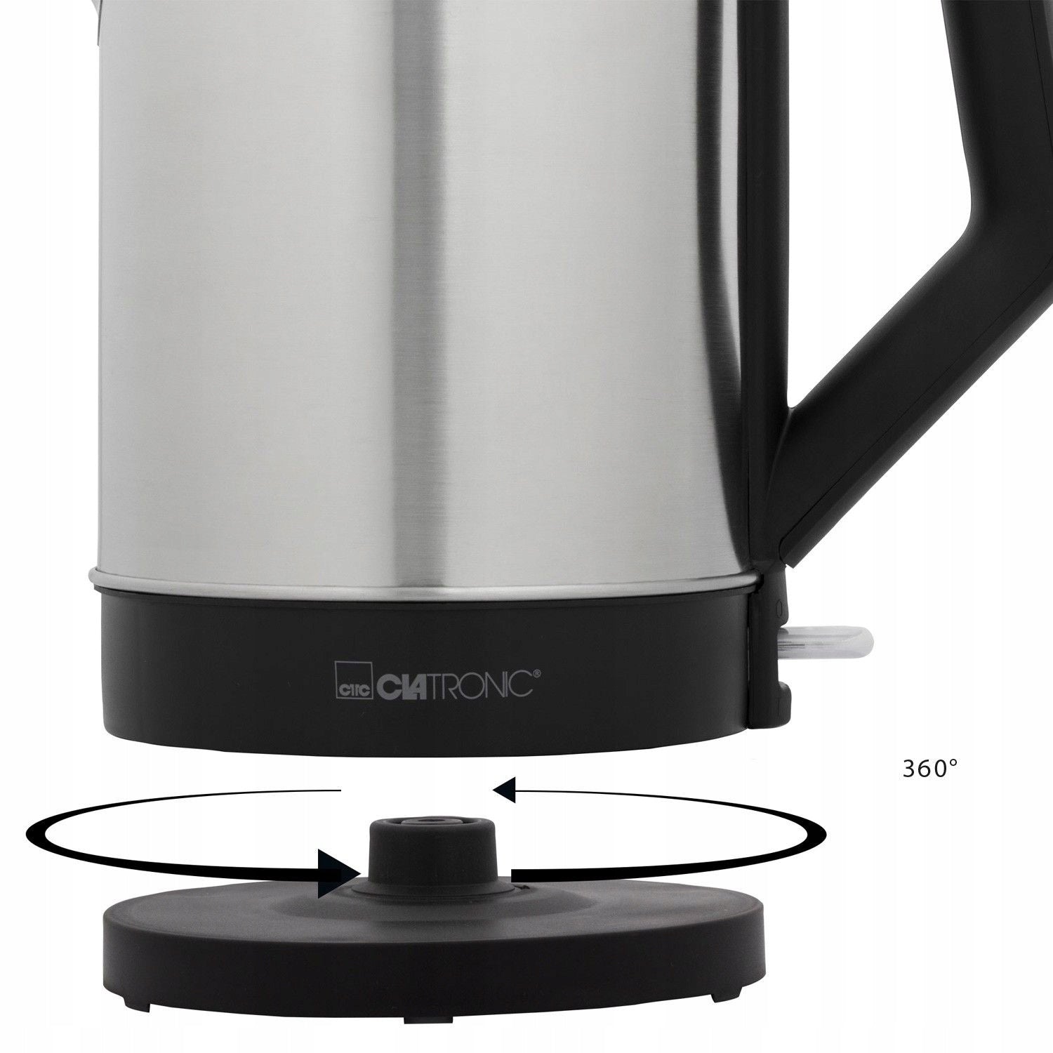 CORDLESS ELECTRIC KETTLE CLATRONIC WKS 36 Dominant color silver/gray