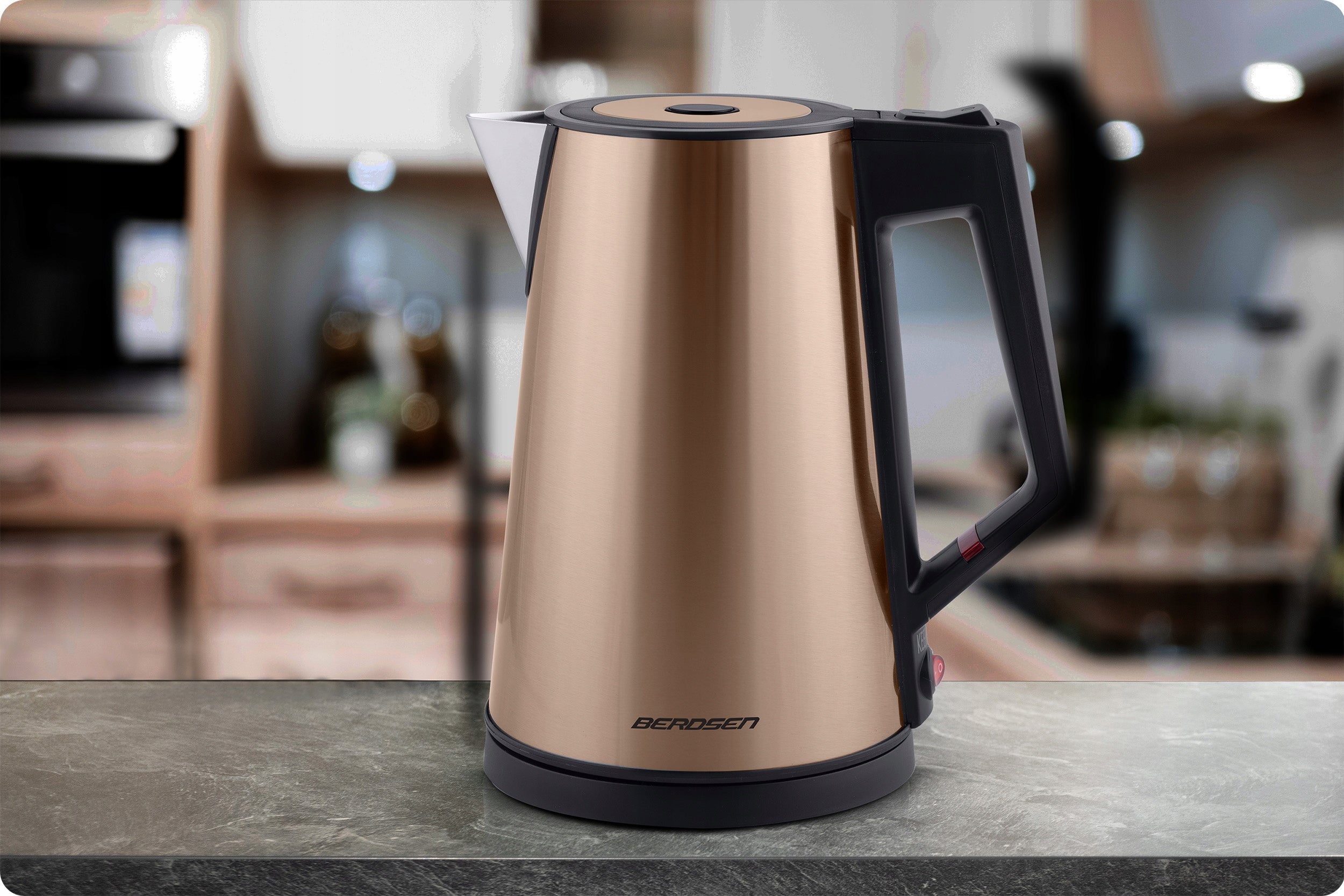 CORDLESS ELECTRIC KETTLE FASHIONABLE 1,7L BERDSEN 2200W Brand Berdsen