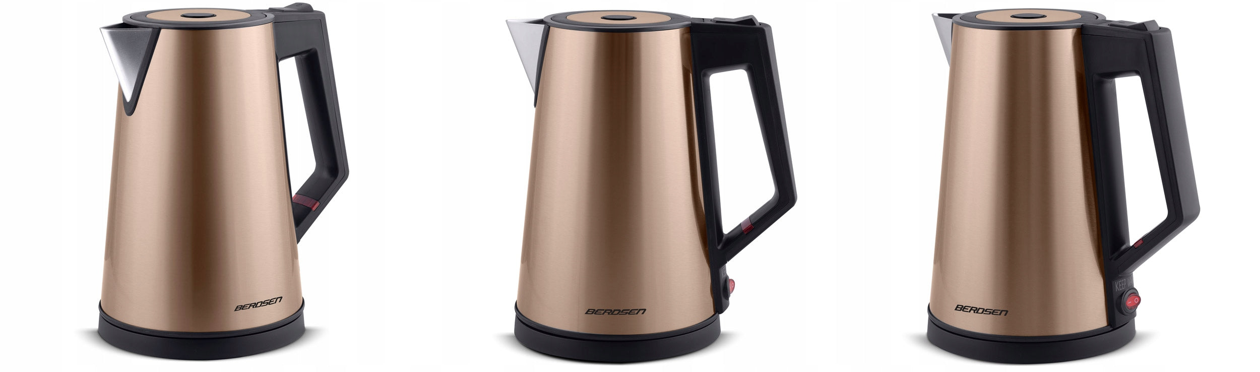 CORDLESS ELECTRIC KETTLE FASHIONABLE 1,7L BERDSEN 2200W Dominant color yellow/gold