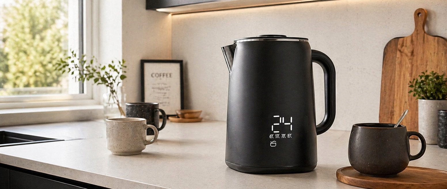 CORDLESS ELECTRIC KETTLE WITH TOUCH TEMPERATURE CONTROL LCD 1,7L Capacity 1.7 l