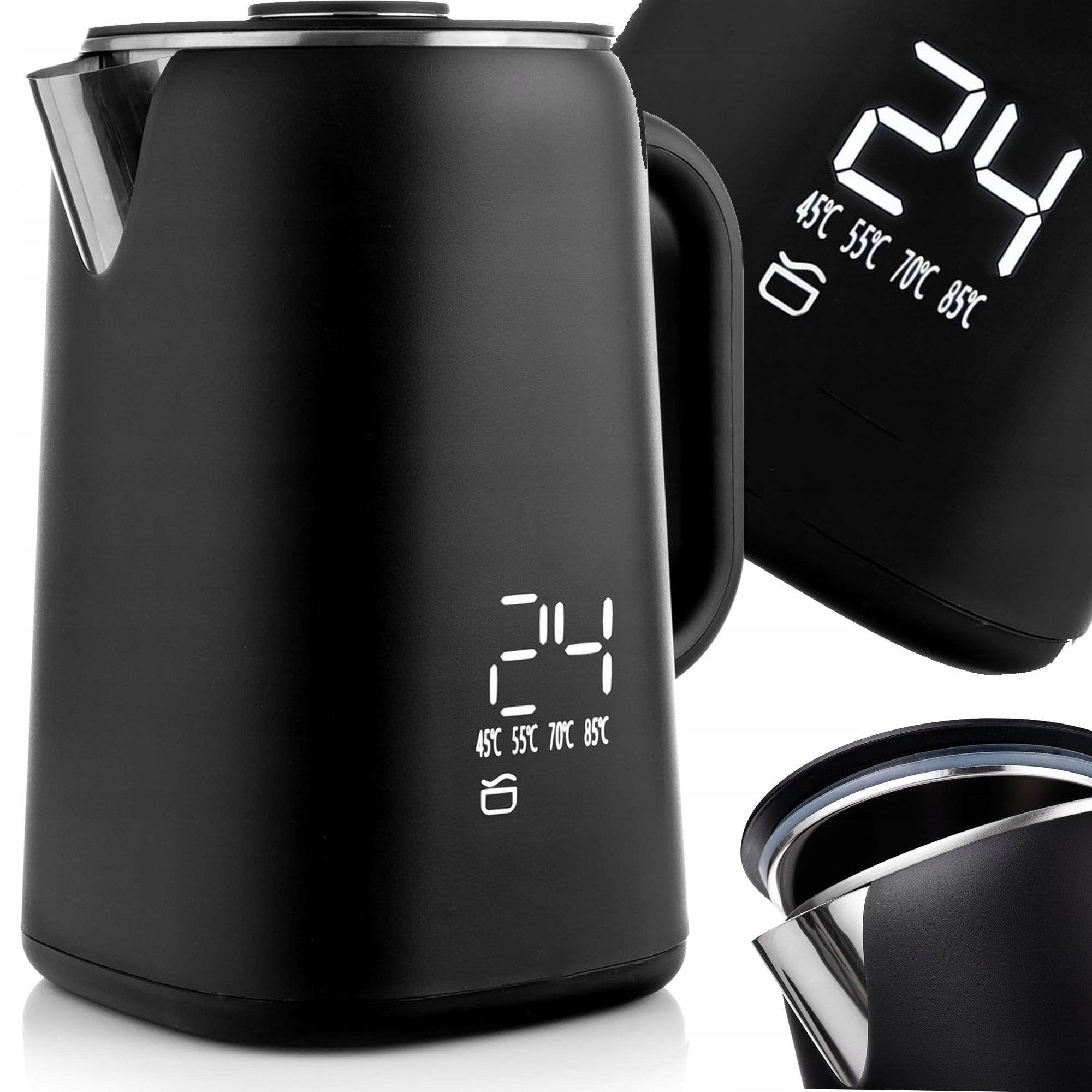 CORDLESS ELECTRIC KETTLE WITH TOUCH TEMPERATURE CONTROL LCD 1,7L