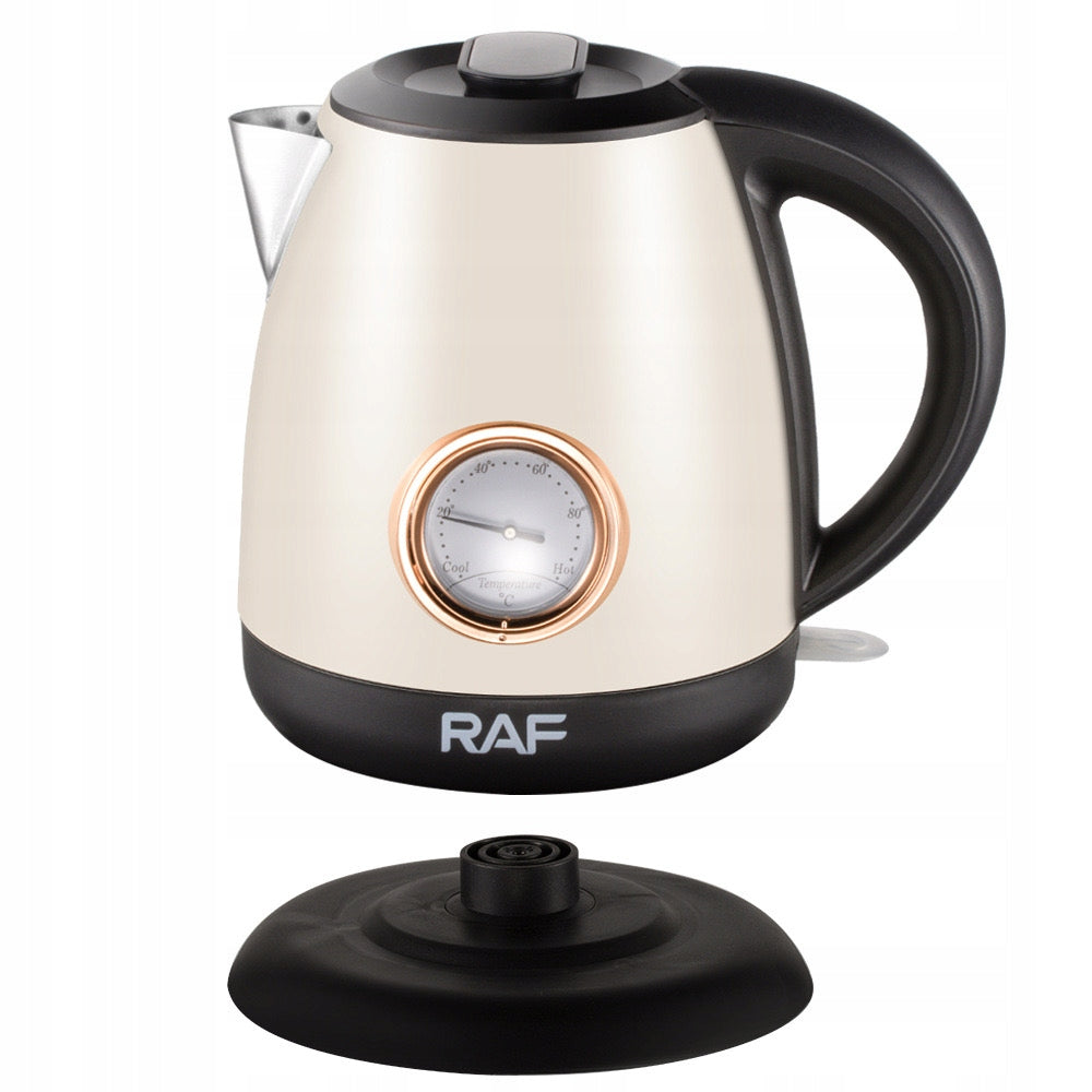 CORDLESS ELECTRIC KITCHEN KETTLE 1l LITER 2000W RETRO TEMPERATURE Brand RAF