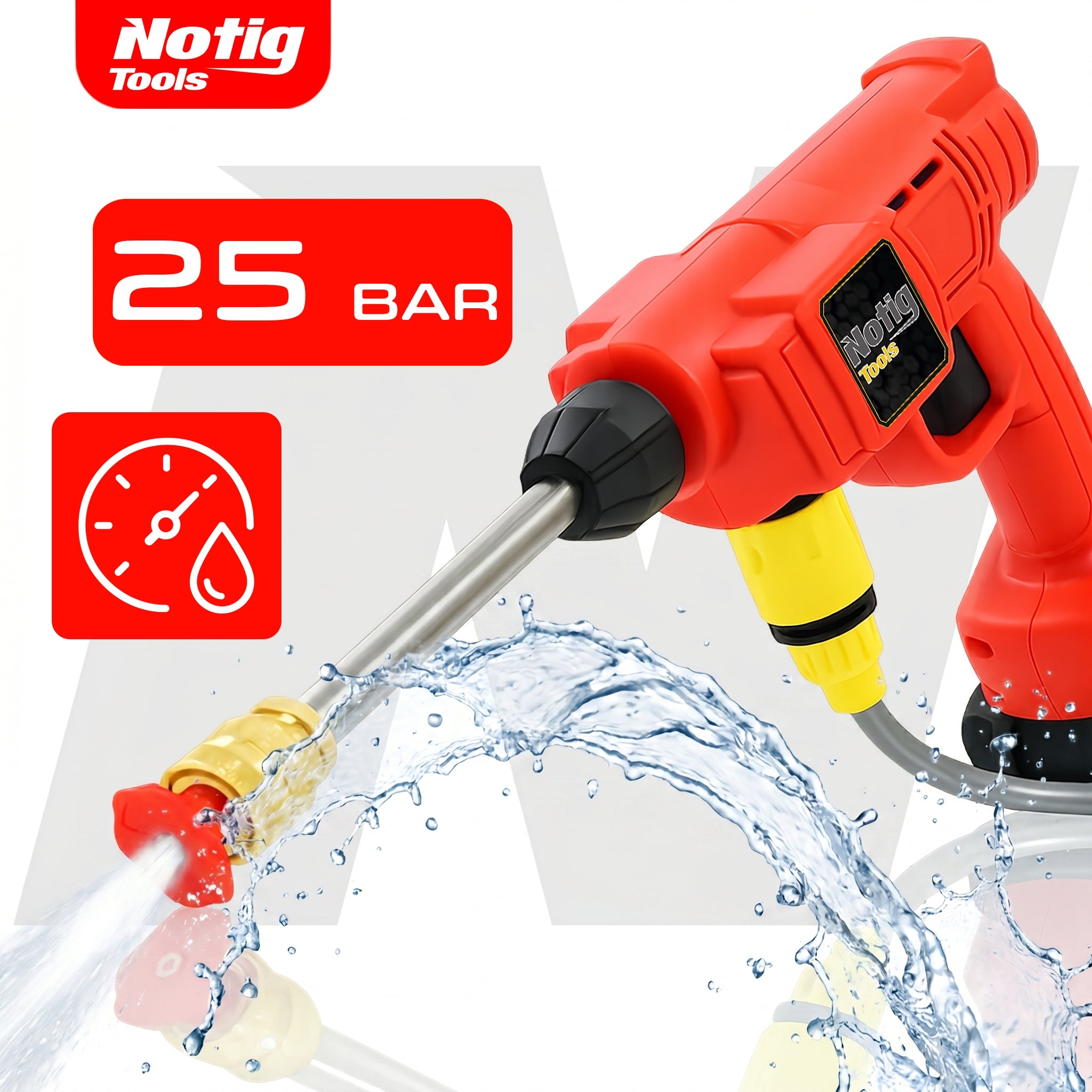 CORDLESS GARDEN PRESSURE WASHER 2 BATTERIES SET Packaging status original