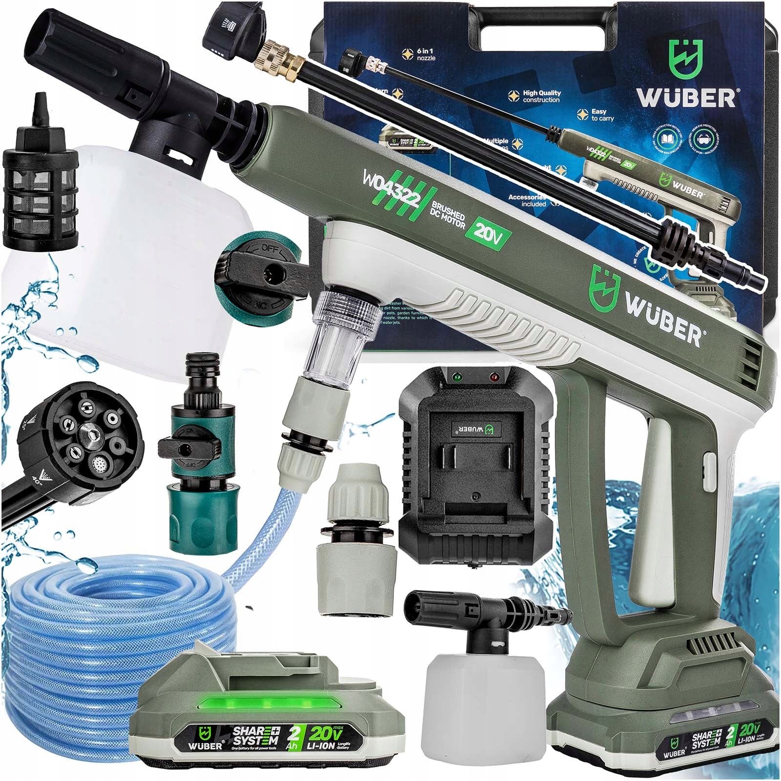 CORDLESS GARDEN PRESSURE WASHER WIRELESS 1 BATTERY SET