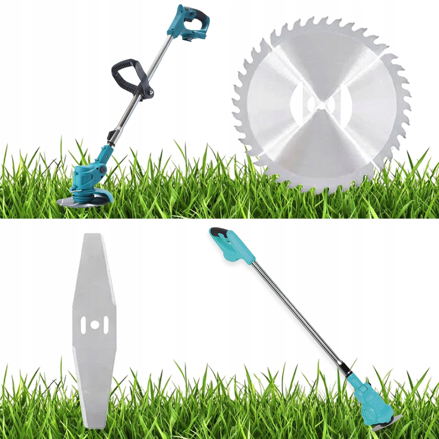 CORDLESS GARDEN TRIMMER BRUSH CUTTER 2x RECHARGEABLE Engine power 1800 W