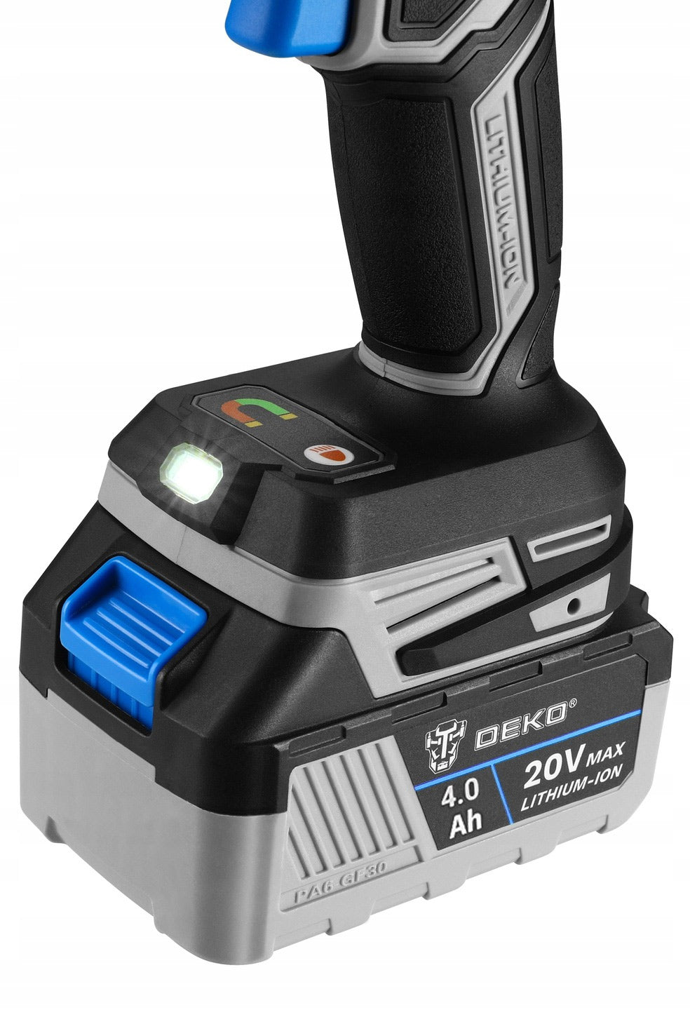 CORDLESS IMPACT DRILL 120 NM IMPACT DRILL DEKO Power supply rechargeable battery