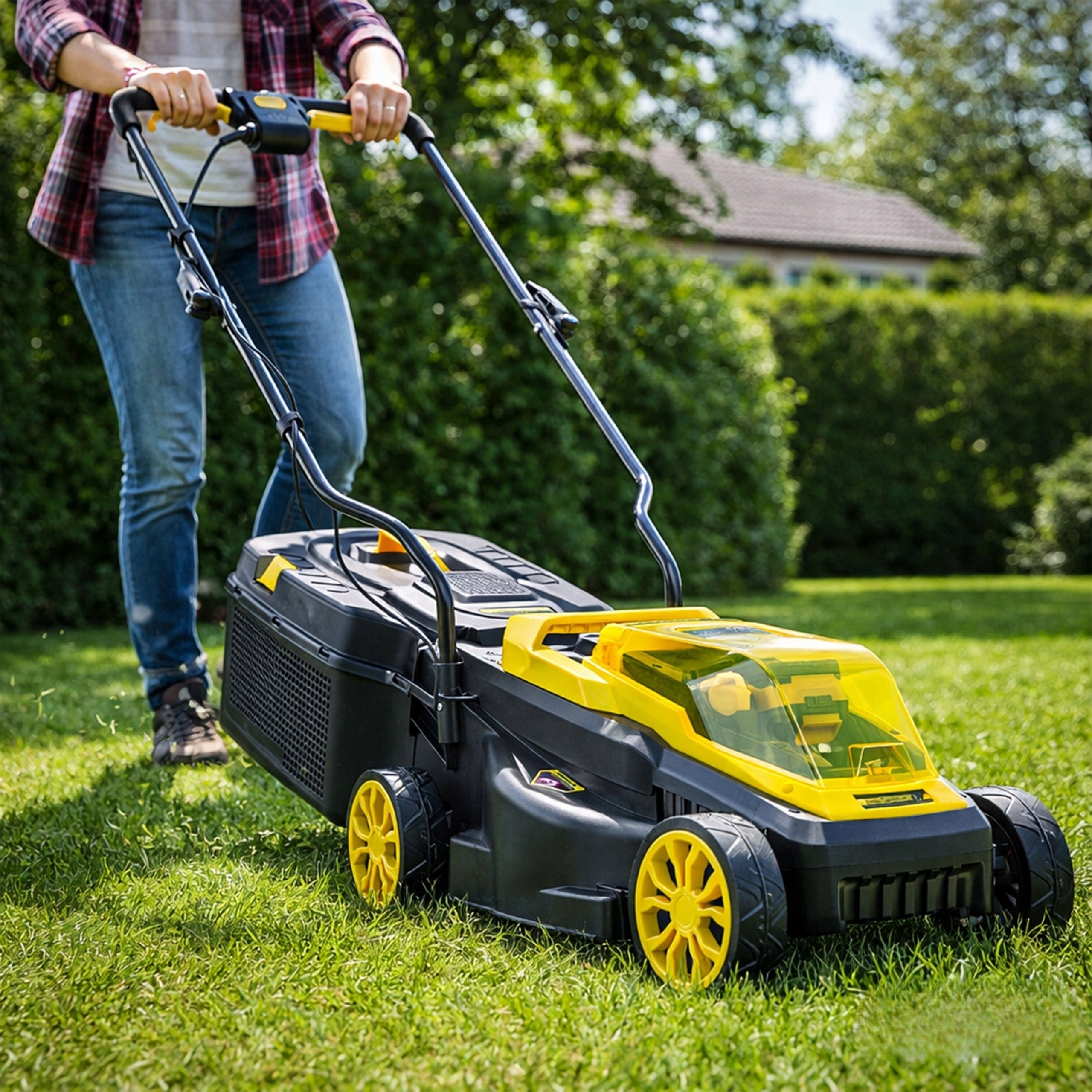 CORDLESS LAWN MOWER 32CM BASKET 30L AKU 4AH HEIGHT ADJUSTMENT Manufacturer code G80685
