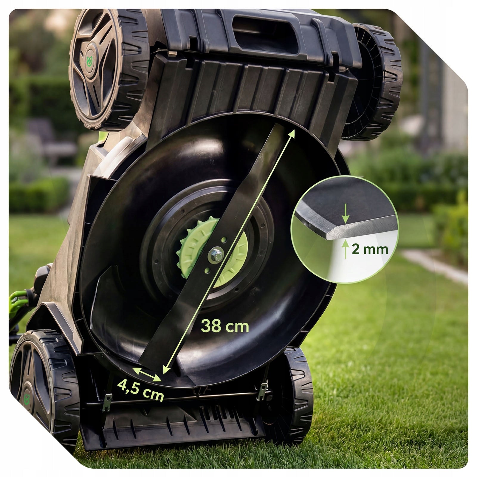 CORDLESS LAWN MOWER 40V BRUSHLESS 38CM 1xAKU 4 AH STRONG 40L Mowing width 38 cm