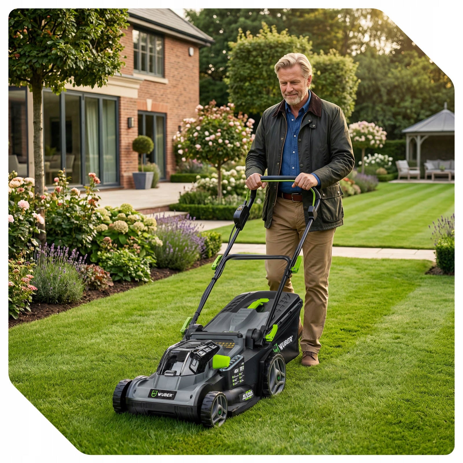 CORDLESS LAWN MOWER 40V BRUSHLESS 38CM 1xAKU 4 AH STRONG 40L Packaging status original