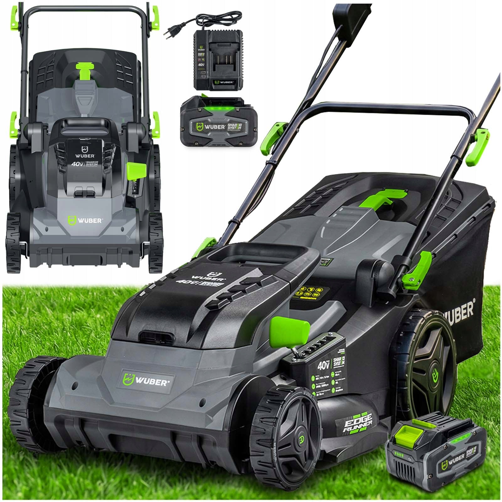 CORDLESS LAWN MOWER 40V BRUSHLESS 43CM 1xAKU 4 AH STRONG 45L