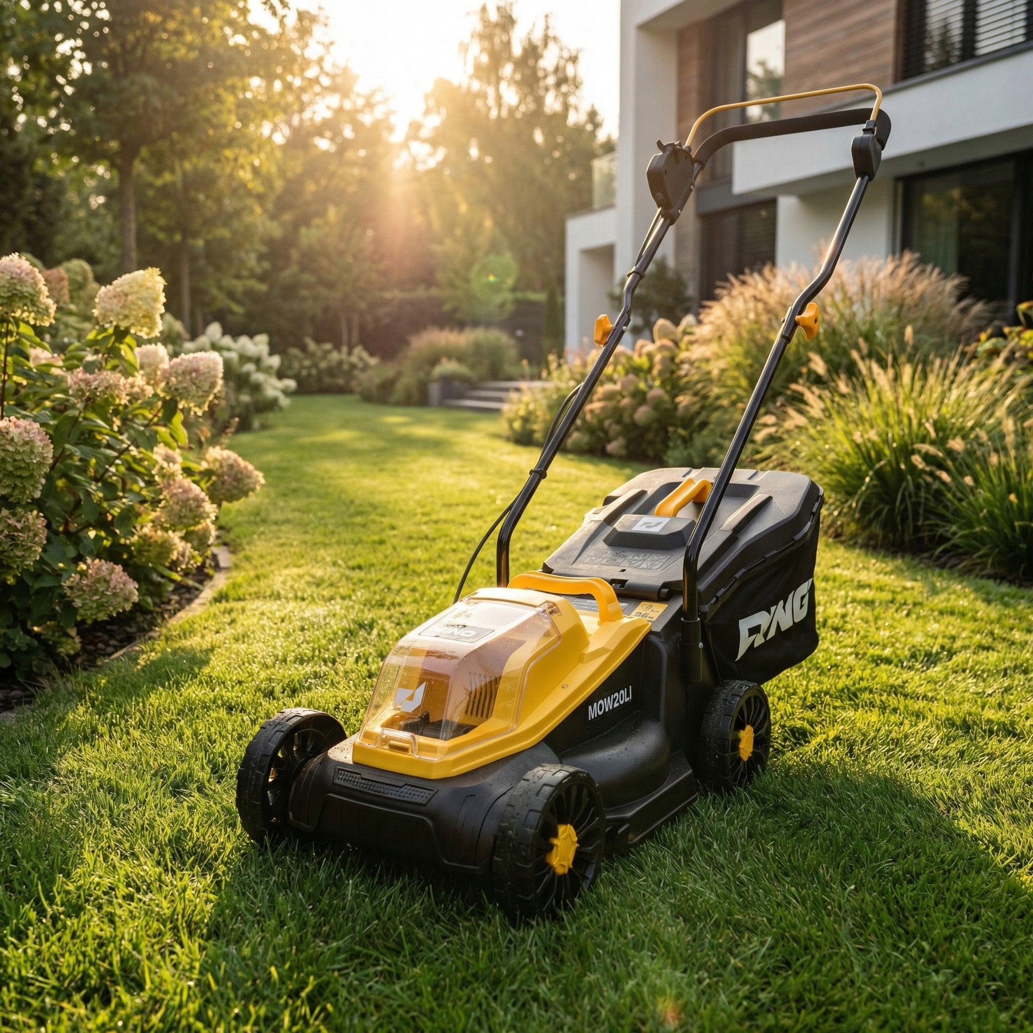 CORDLESS LAWN MOWER BRUSHLESS 4AH CHARGER 32CM BASKET 30L Packaging status original