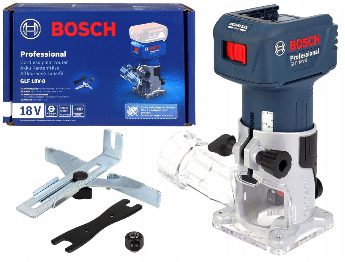 CORDLESS MILLING MACHINE 18V GLF 18V-8 BOSCH BRUSHLESS BODY