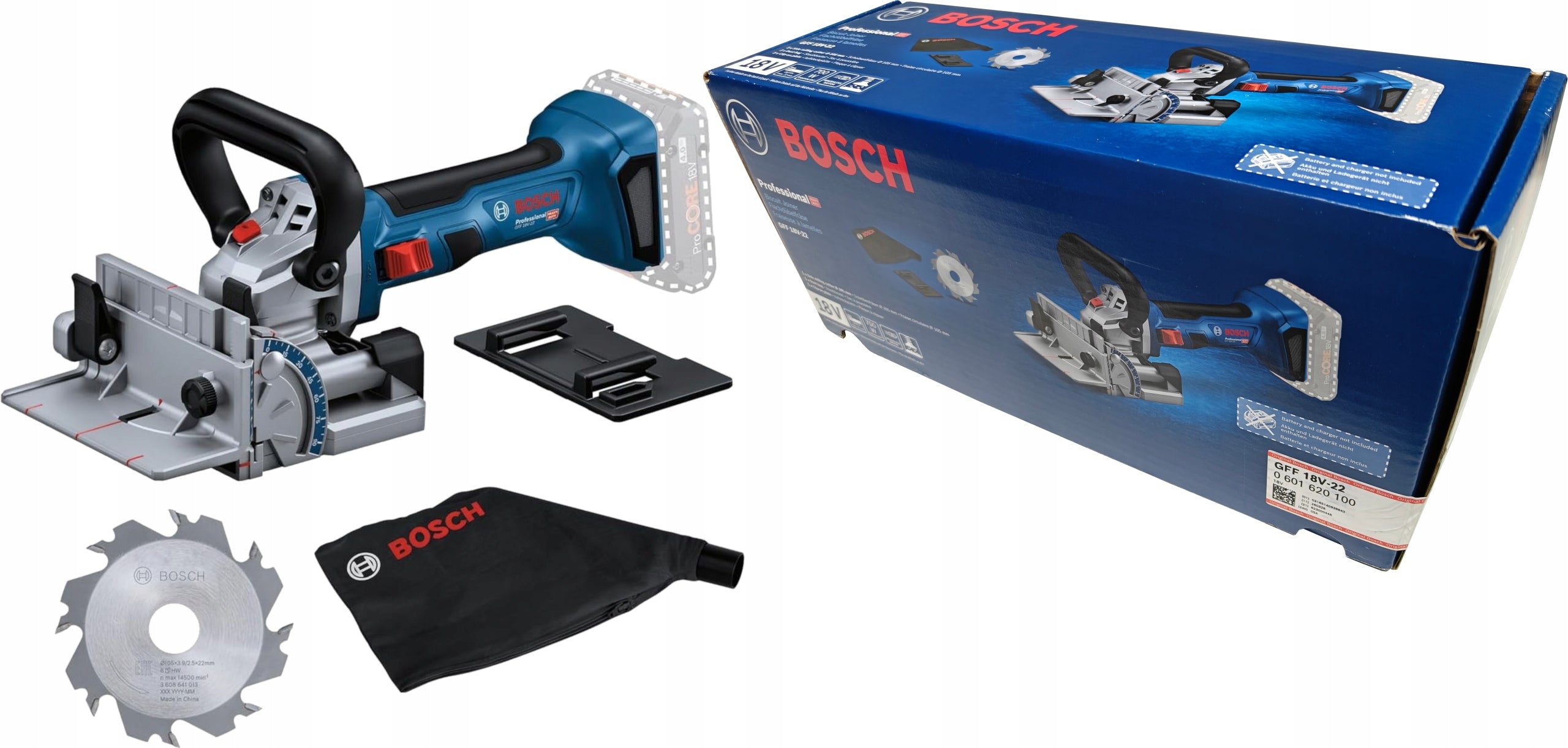 CORDLESS MILLING MACHINE BOSCH GFF 18V-22 LAMELLAR 18V 0601620100 SOLO