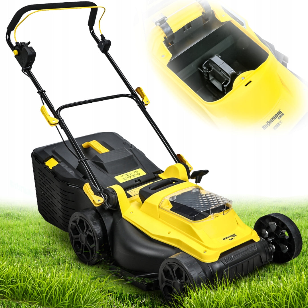 CORDLESS MOWER 41CM ELECTRIC GARDEN GRASS MOWER 40V BASKET 45L