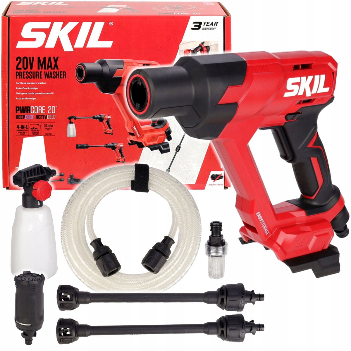 CORDLESS PRESSURE WASHER 20V 0762 SKIL BODY + ACCESSORIES