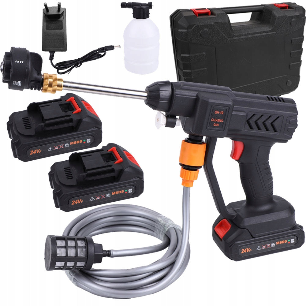 CORDLESS PRESSURE WASHER 30 BAR 2X AKU 24V 3AH MULTIFUNCTIONAL NOZZLE