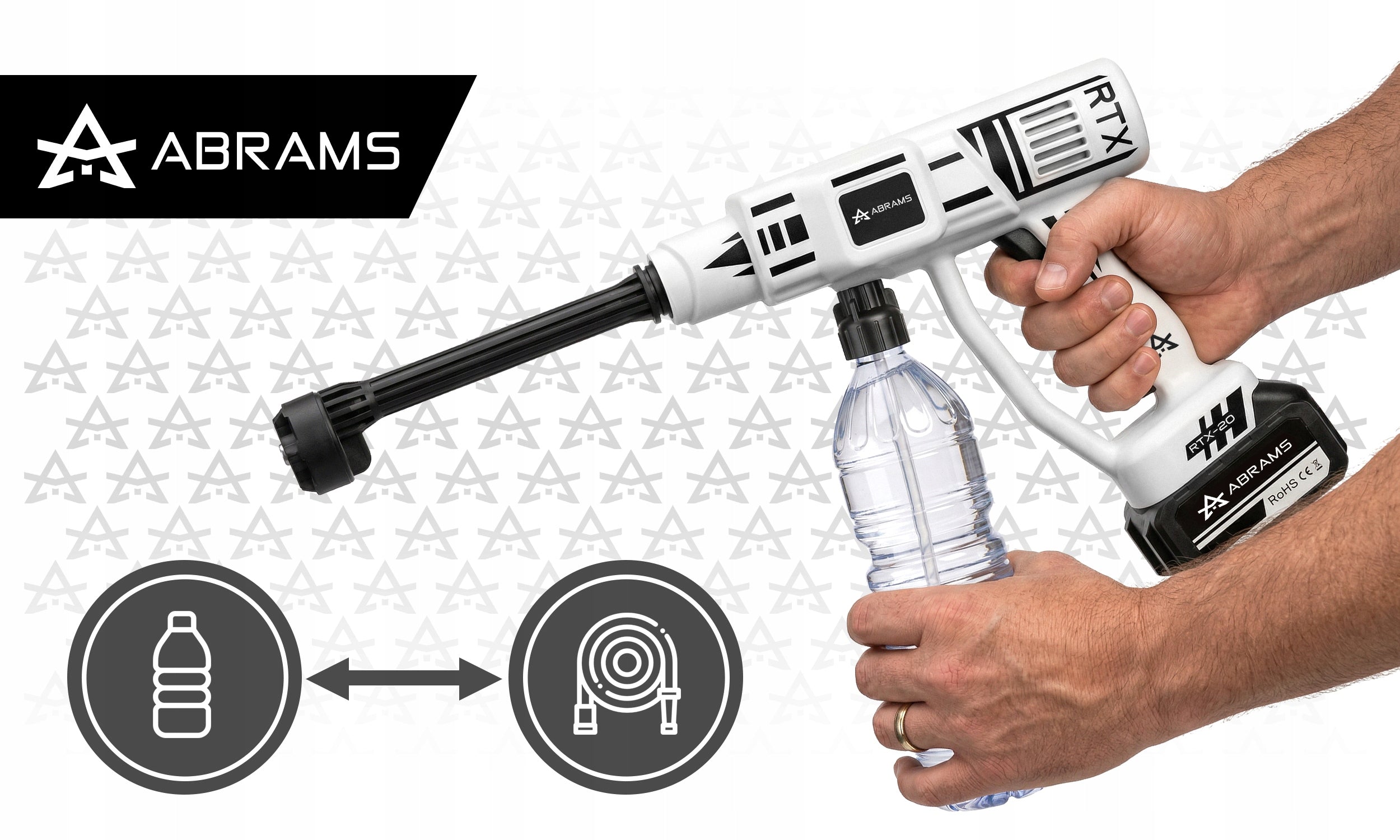 CORDLESS PRESSURE WASHER 60BAR 2 X AKU 4AH 21V MULTI NOZZLE SET Manufacturer code MYJKA CIŚNIENIOWA AKUMULATOROWA 60 BAR