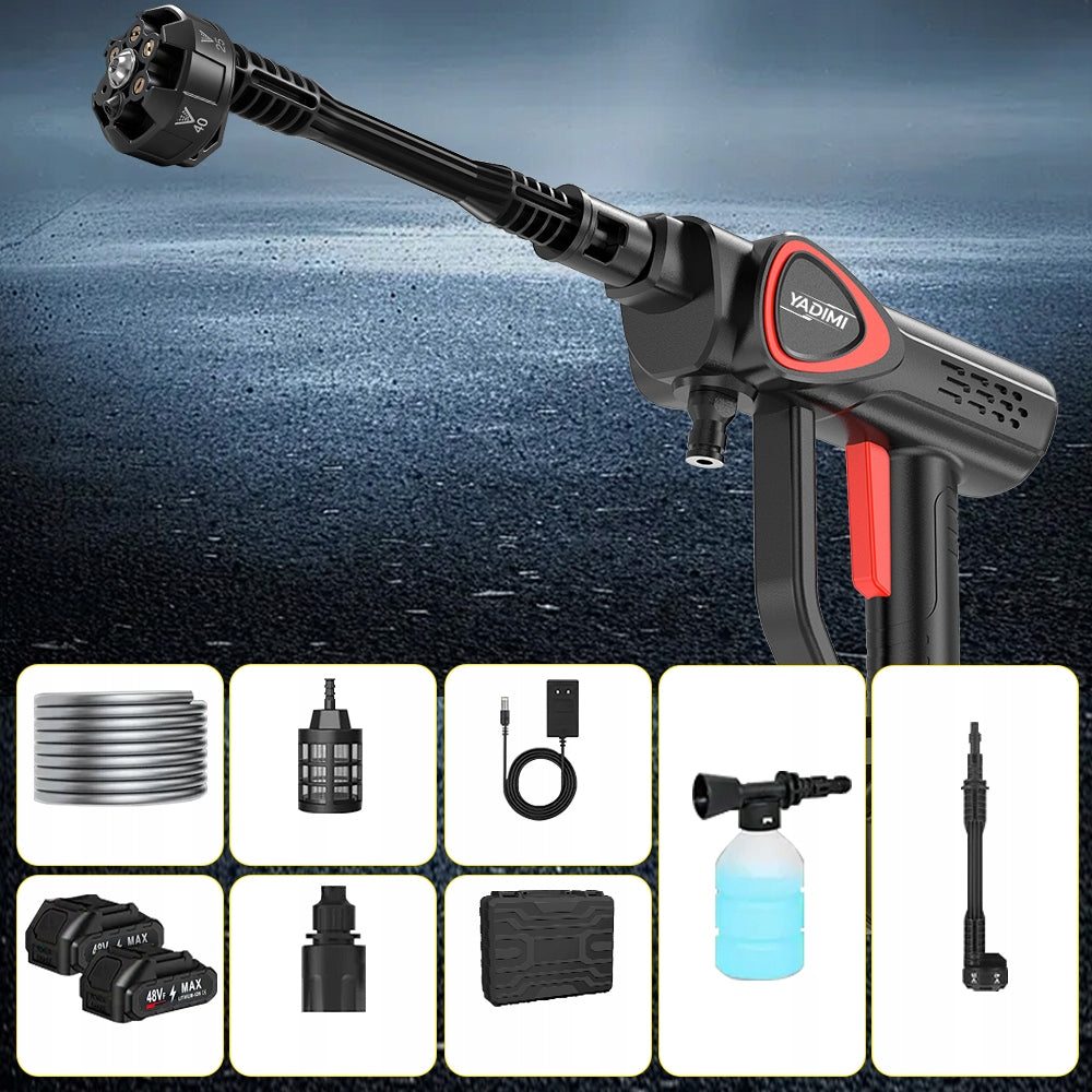 CORDLESS PRESSURE WASHER 60BAR 2XAKU 21V 6IN1 NOZZLE MULTI SET 1200W Manufacturer code YADIMI-0390